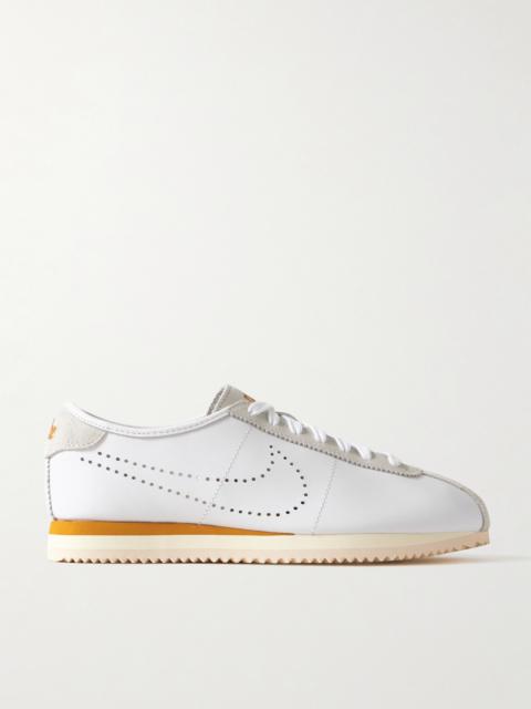 Nike Cortez Decon Suede-trimmed Perforated Leather Sneakers