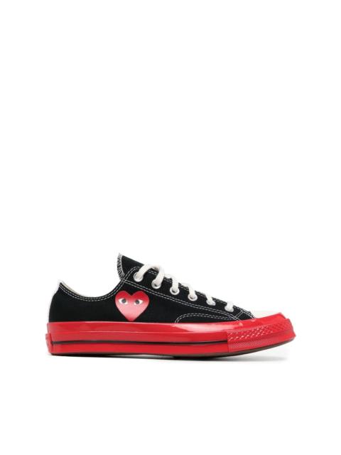 Comme Des Garçons CONVERSE LOW 'CHUCK TAYLOR' SNEAKER RED SOLE - BLACK