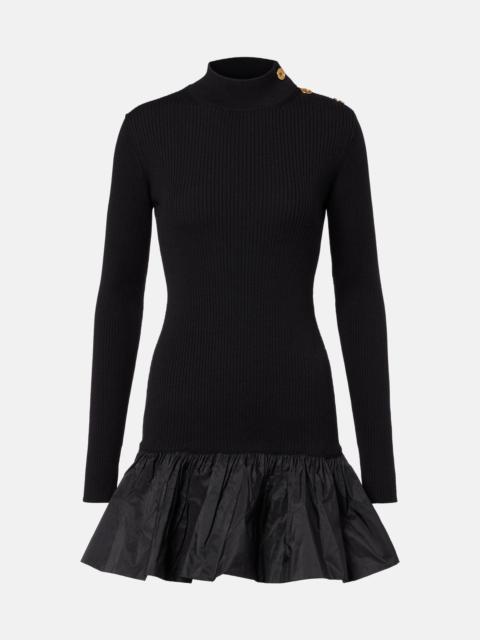 PATOU Ruffled wool minidress