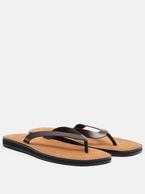 The Row City leather thong sandals