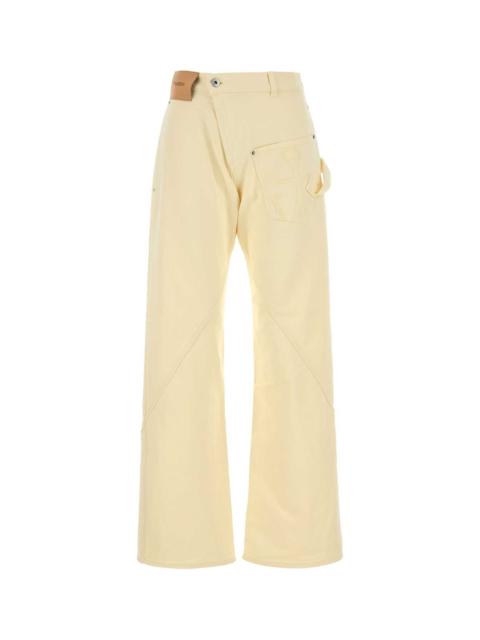 Other Designers Jw Anderson Women Pastel Yellow Denim Jeans