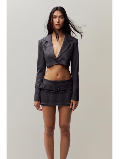 GUIZIO ANDRA PINSTRIPE MINI SKIRT