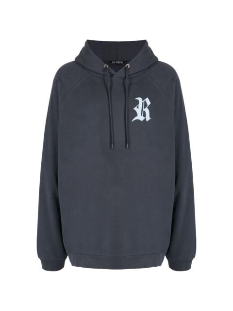 logo-embroidered cotton hoodie