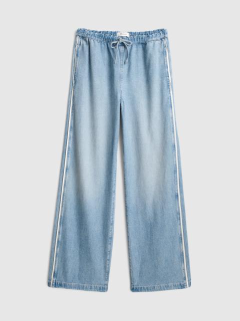 Madewell Pull-On Track Pants in Airy Denim