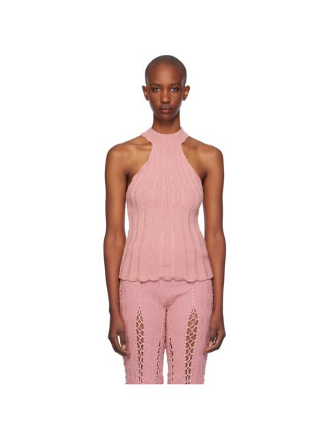 ISA BOULDER Pink Lily Halter Neck Tank Top