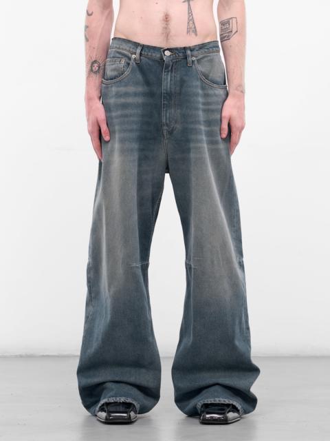 MM6 Maison Margiela Blue Denim Wide Leg Jeans