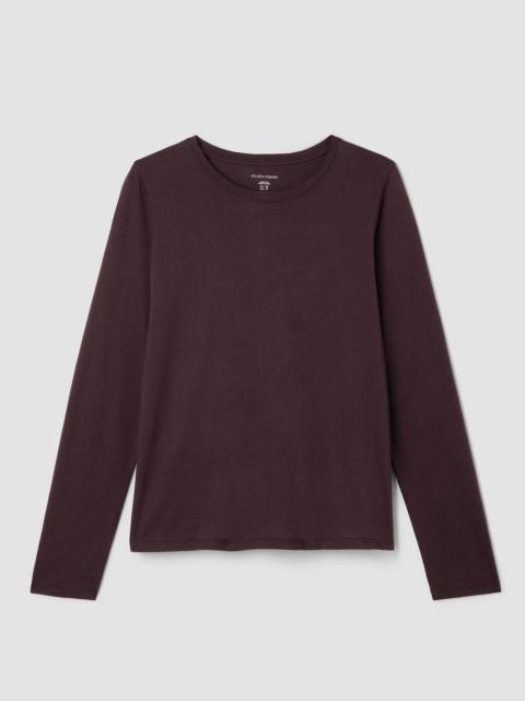 EILEEN FISHER Organic Pima Cotton Jersey Long-Sleeve Tee
