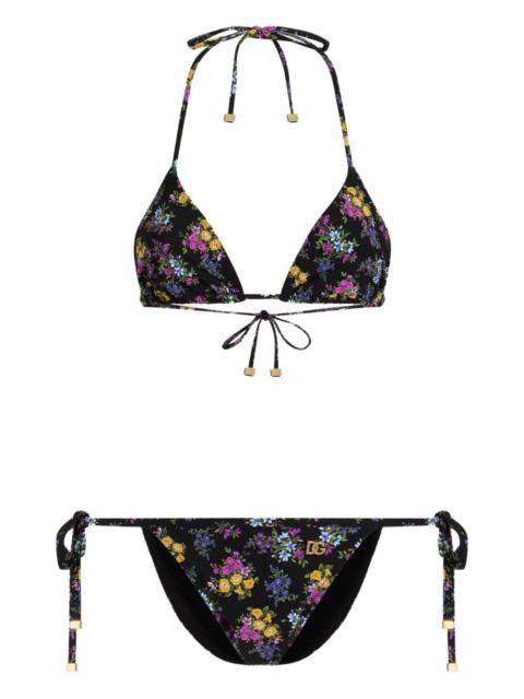 Dolce & Gabbana Dolce & Gabbana Women Triangle Bikini With A Flower Print