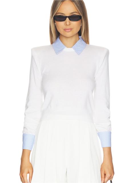 L'AGENCE April Poplin Collar Pullover