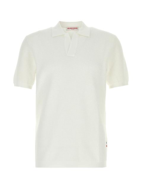 ORLEBAR BROWN White viscose blend Roddy polo shirt
