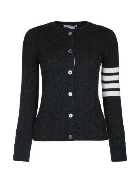 Thom Browne Thom Browne Women Classic Crewneck Cardigan W/ 4 Bar In Cashmere