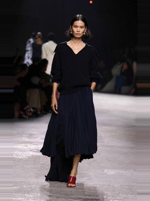 Bottega Veneta Ribbed-Knit Cotton Sweater black