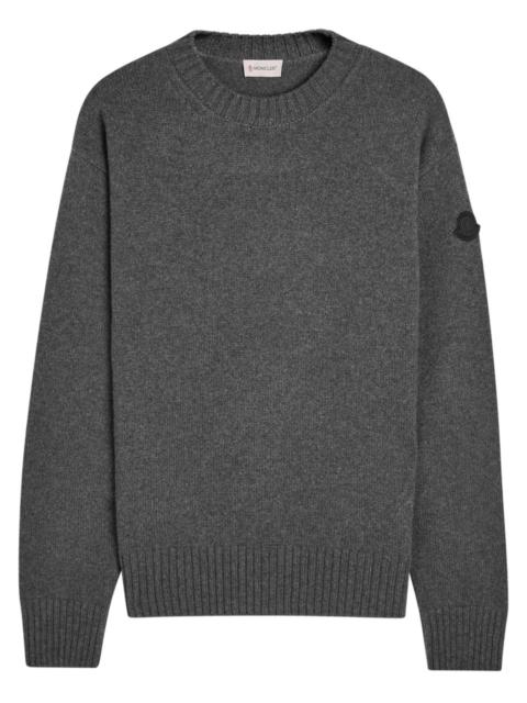 Moncler Moncler Logo-appliqué Wool and Cashmere-blend Jumper