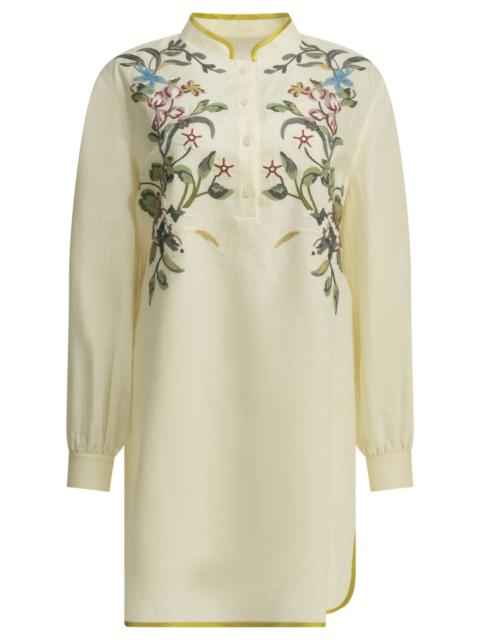 Valentino Valentino Embroidered Chemisier Short Dress