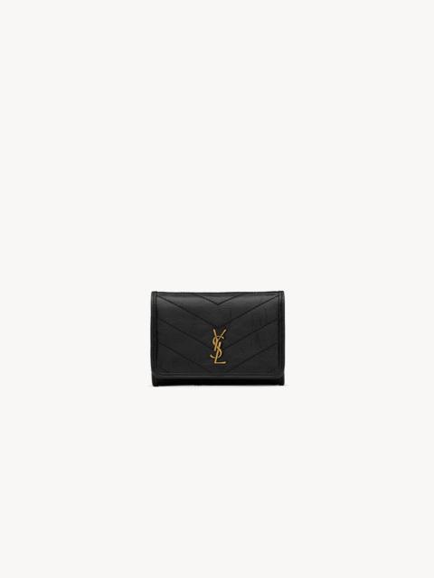 SAINT LAURENT NIKI SLIM TRI-FOLD WALLET IN VINTAGE LEATHER