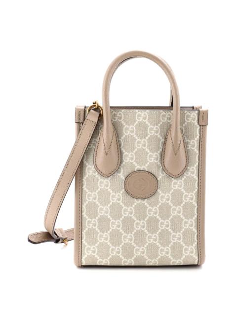 GUCCI Gucci Interlocking G Patch Tote GG Coated Canvas Mini (Authentic Pre-Loved)