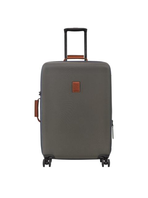 Longchamp Boxford L Suitcase Brown - Recycled canvas