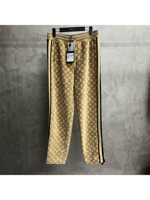 Louis Vuitton Louis Vuitton 2024 Brown All-Over Logo Print Straight-Leg Mid-Rise Casual Trousers