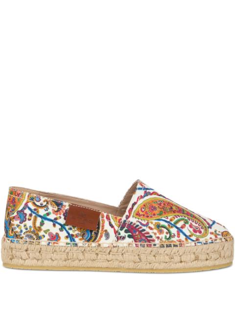 Etro Etro Printed Cotton Espadrilles