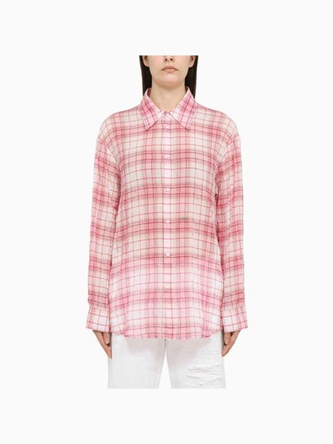 Dsquared2 White/Pink Checked Cotton Shirt