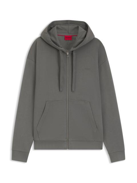 HUGO RELAXED-FIT HOODIE IN COTTON TERRY WITH LOGO DETAIL