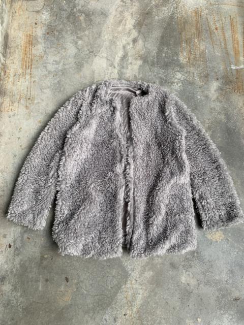Other Designers Cardigan - JapaneseBrand Buttonless Sherpa Fleece Cardigan