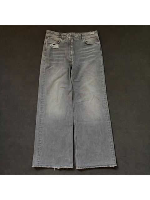 Givenchy Givenchy Distressed Wide-Leg Denim Jeans