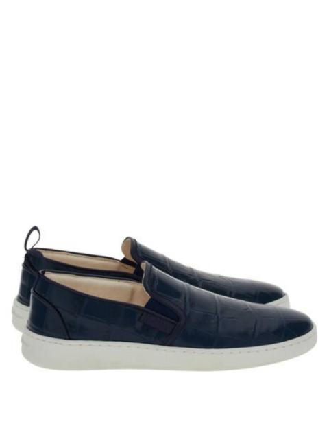 FERRAGAMO Ferragamo Fedra Croc-Embossed Slip-On Sneakers, Size 7