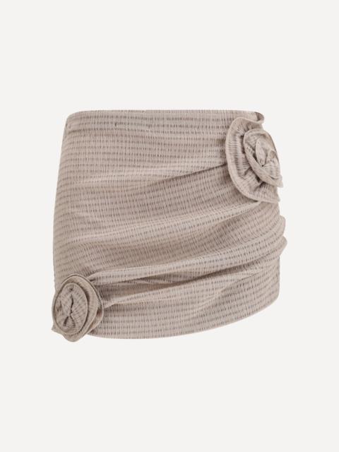MAGDA BUTRYM Mini Skirt with floral appliqués