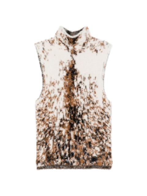 animal hide-pattern top