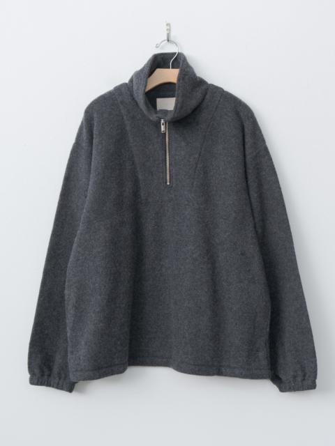YOKE Wool Fleece Half Zip Pullover - Charcoal