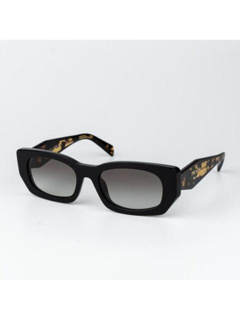 Prada Prada Men Sunglasses Black Rectangle PRB05S 3890A7 NEW AUTHENTIC