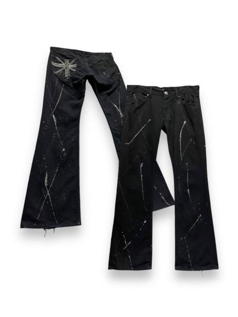 Other Designers Japanese Brand - FLARE🔥SORRIDERE Glitter Splash Union Jack Punk Gothic Denim