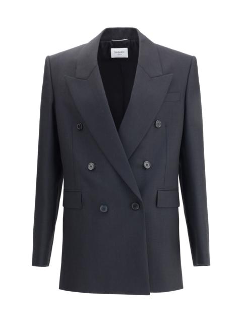 SAINT LAURENT Saint Laurent Men Wool Double-Breasted Blazer