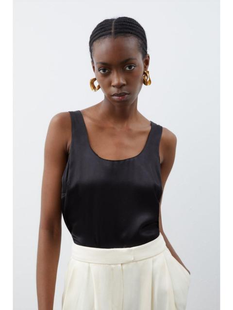 KAREN MILLEN Premium Viscose Satin Woven Cami Top