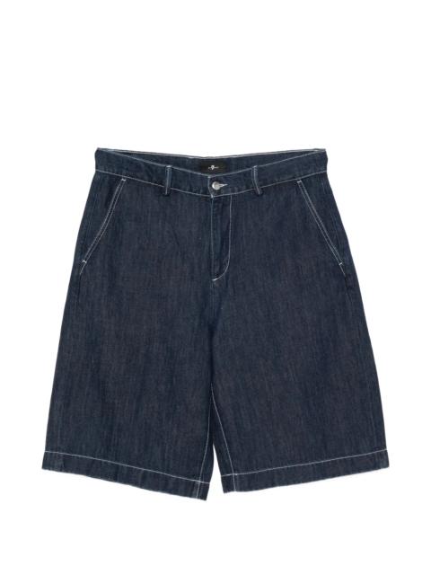 7 For All Mankind 7 For All Mankind Contrast-stitch Shorts