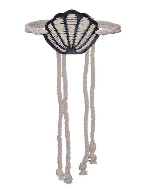 Johanna Ortiz Movimiento Marítimo Leather Belt black/white