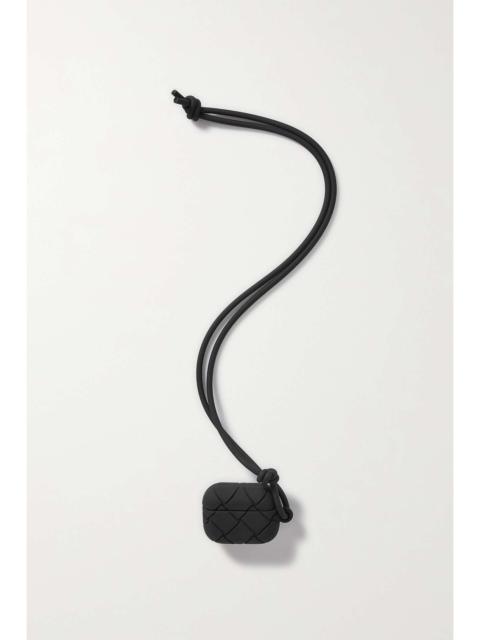Intrecciato rubber AirPods Pro case with lanyard