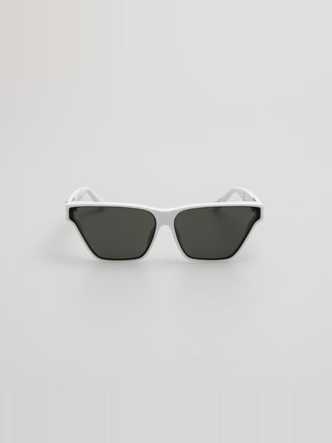 LINDA FARROW Skyler Cat-Eye Sunglasses in White