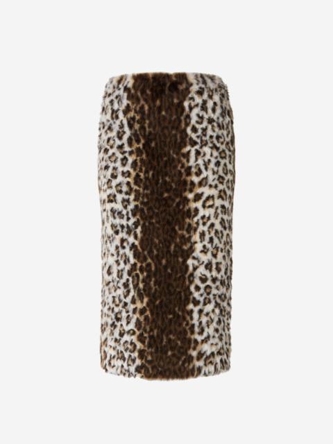 Alexander McQueen LEOPARD MIDI SKIRT