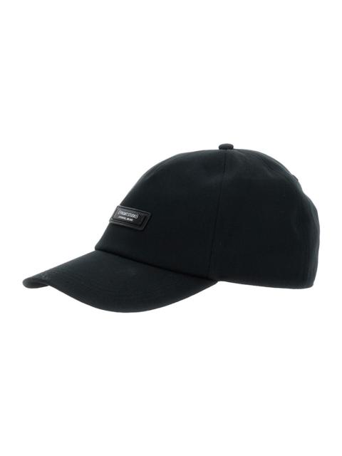 Moncler Moncler Genius Men Black Baseball Cap With Logo Patch On The Front In Cotton Man