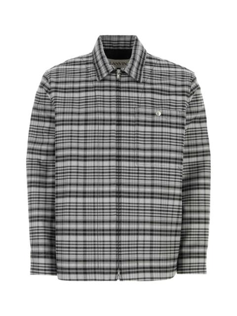 Lanvin Lanvin Men Embroidered Cotton Blend Shirt
