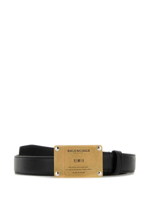 BALENCIAGA Balenciaga Women Black Leather Lola Belt