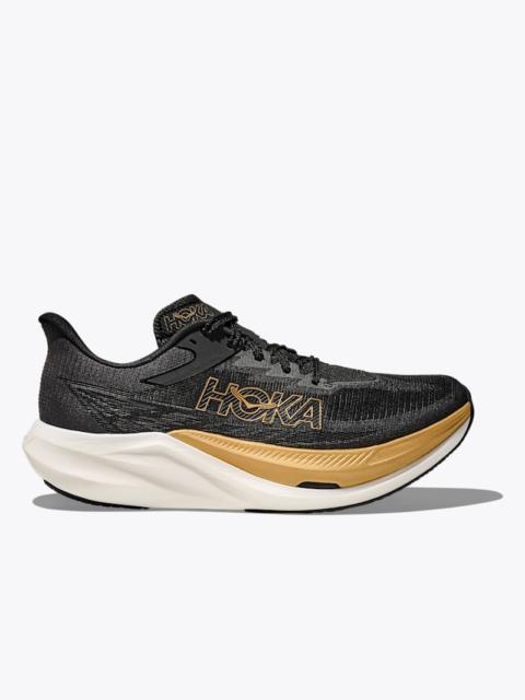 HOKA Rocket X 3 Shoes in Black/Gold