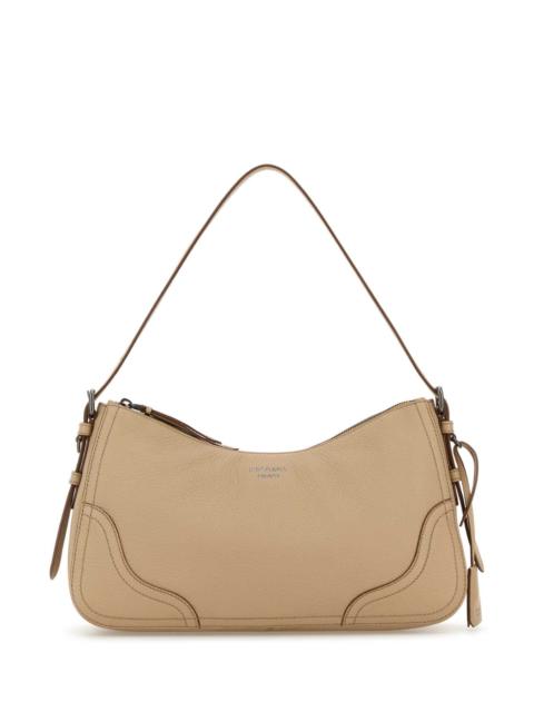 Prada Prada Women Beige Leather Shoulder Bag