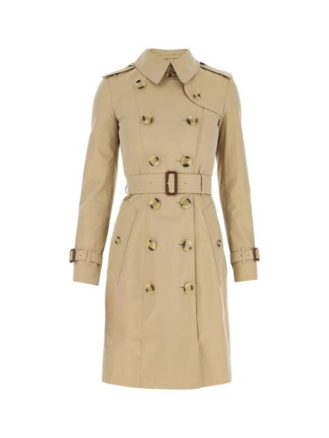 Burberry Woman Cappuccino Cotton Trench Coat