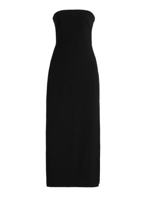 MATTEAU Stretch-Wool Maxi Dress black