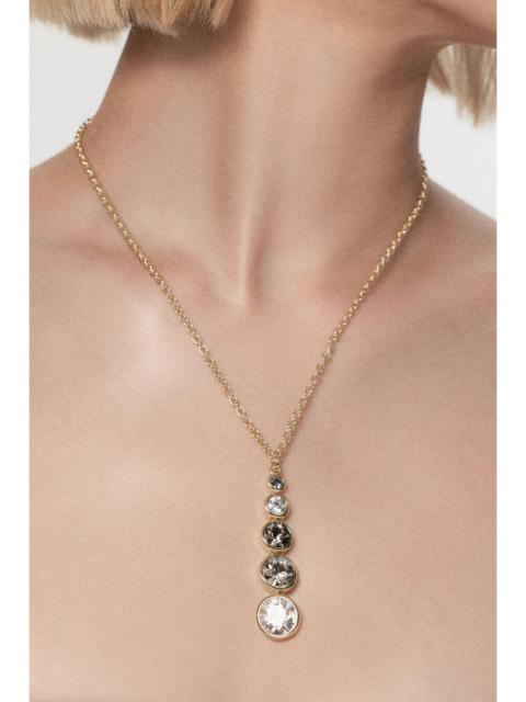 KAREN MILLEN 14kt Gold Plated Crystal Teardrop Pendant Necklace