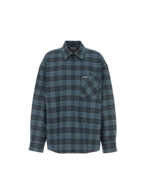 BALENCIAGA BALENCIAGA $2250 Blue Padded Overshirt New & Authentic (Men'