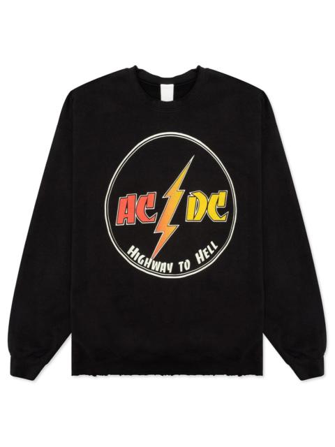 MadeWorn AC/DC HIGHWAY TO HELL CREW FLEECE - COAL PIGMENT
